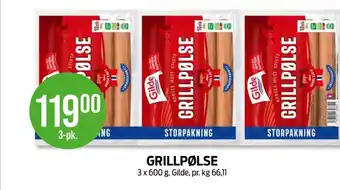 Gilde grillpølser