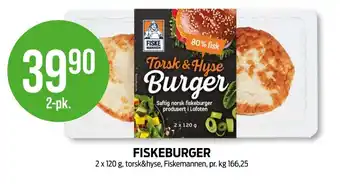 Kiwi Fiskemannen fiskeburger tilbud