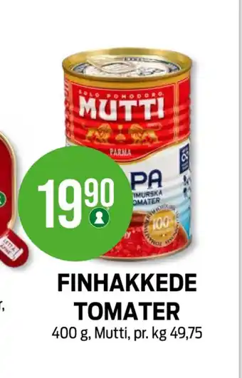 Kiwi Mutti tomater hakkede tilbud