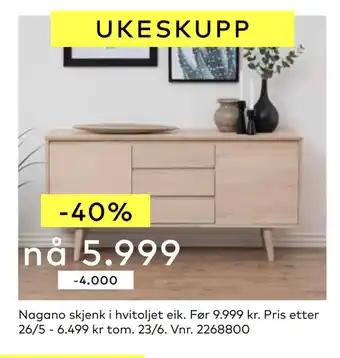 Skeidar Nagano skjenk tilbud