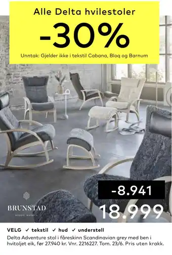 Skeidar Delta Adventure stol tilbud