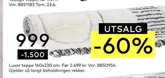 Skeidar Luxor teppe tilbud