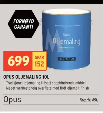 Montér OPUS OLJEMALING 10L tilbud