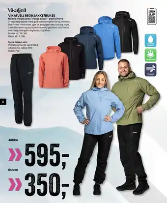 Sport Outlet VIKAFJELL REGNJAKKE/BUKSE tilbud