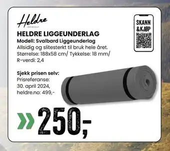 Sport Outlet HELDRE LIGGEUNDERLAG tilbud