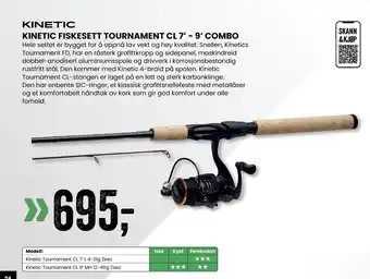 Sport Outlet KINETIC FISKESETT TOURNAMENT CL 7’ - 9’ COMBO tilbud