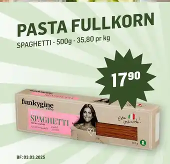 Holdbart PASTA FULLKORN tilbud