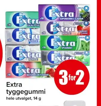 Spar Extra tyggegummi tilbud
