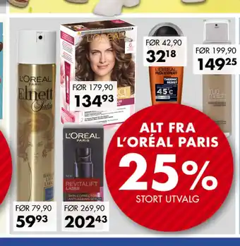 Sparkjøp ALT FRA L’ORÉAL PARIS tilbud