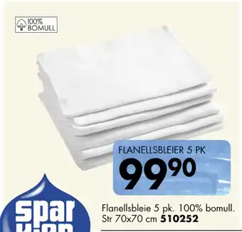 Sparkjøp FLANELLSBLEIER 5 PK tilbud