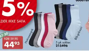 Sparkjøp 5 pk sokker tilbud