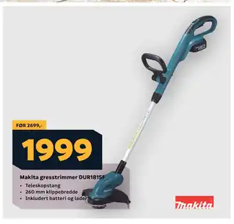 Megaflis Makita gresstrimmer DUR181SF tilbud