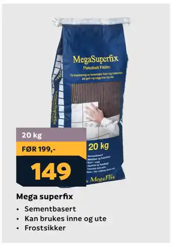 Megaflis Mega superfix tilbud