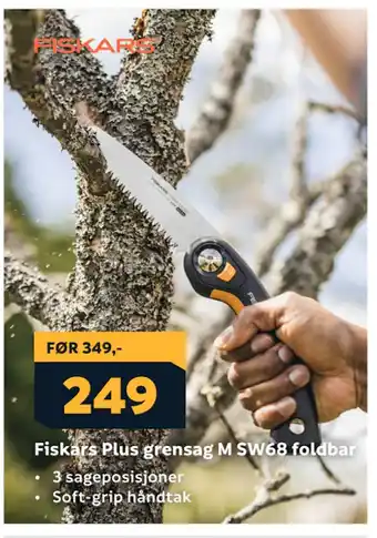 Megaflis Fiskars Plus grensag M SW68 foldbar tilbud