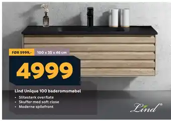 Megaflis Lind Unique 100 baderomsmøbel tilbud