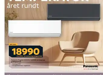 Megaflis Panasonic Flagship HZ25ZKE/HZ25XKE varmepumpe grafittgrå/hvit tilbud