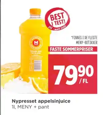 Meny Meny appelsinjuice tilbud