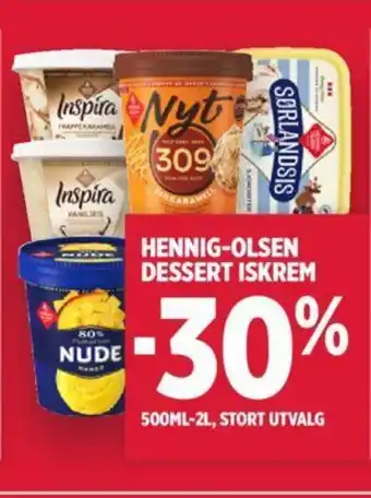 Meny HENNIG-OLSEN DESSERT ISKREM tilbud