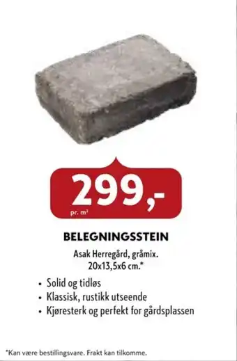 Byggmakker BELEGNINGSSTEIN tilbud