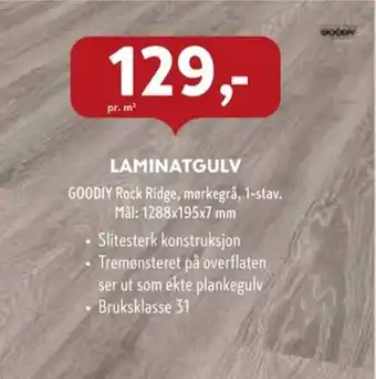 Byggmakker LAMINATGULV tilbud