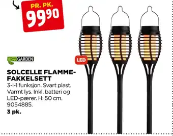 jem & fix SOLCELLE FLAMMEFAKKELSETT tilbud