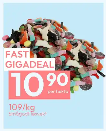 Gigaboks Smågodt løsvekt tilbud