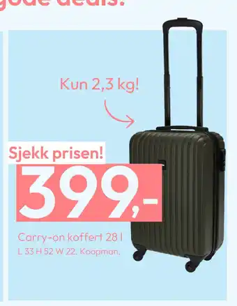 Carry-on koffert 28 l