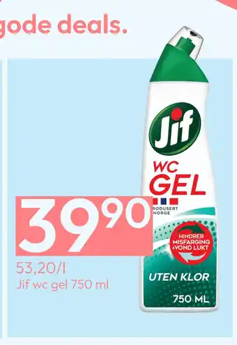 Gigaboks Jif wc gel 750 ml tilbud