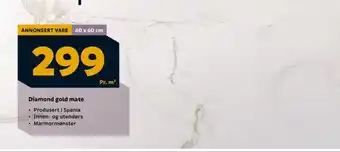 Megaflis Diamond gold mate tilbud