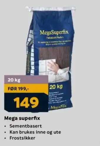 Megaflis Mega superfix tilbud