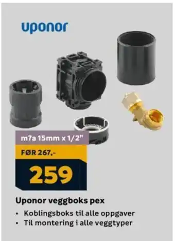 Megaflis Uponor veggboks pex tilbud