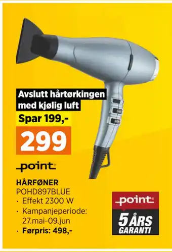 POWER HÅRFØNER tilbud