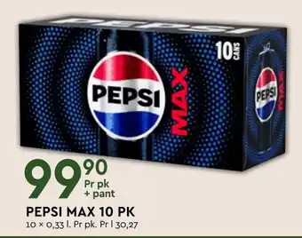 Coop Mega PEPSI MAX 10 PK tilbud
