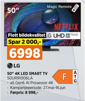POWER 50 4K LED SMART TV tilbud