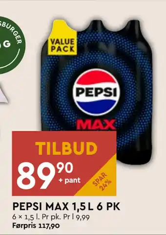 Coop Mega PEPSI MAX 1,5 L 6 PK tilbud