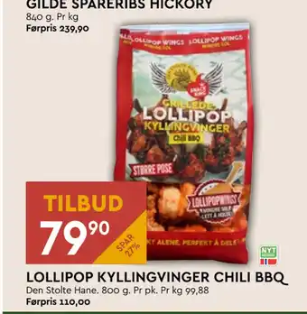 Coop Mega LOLLIPOP KYLLINGVINGER CHILI BBQ tilbud