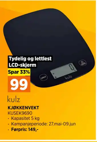 POWER KJØKKENVEKT tilbud