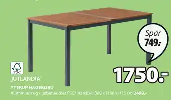 JYSK YTTRUP HAGEBORD tilbud
