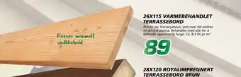 Coop Byggmix 26X115 VARMEBEHANDLET TERRASSEBORD tilbud