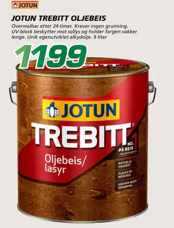 Coop Byggmix JOTUN TREBITT OLJEBEIS tilbud