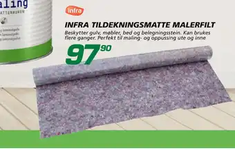 Coop Byggmix INFRA TILDEKNINGS MATTE MALERFILT tilbud