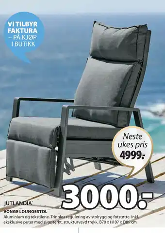 JYSK VONGE LOUNGESTOL tilbud