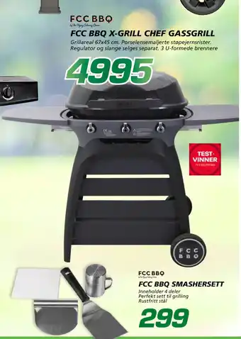 Coop Byggmix FCC BBQ X-GRILL CHEF GASSGRILL tilbud