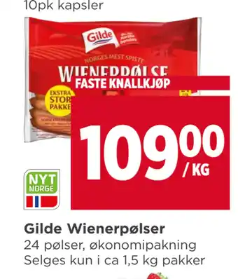 Meny Gilde Wienerpølser tilbud