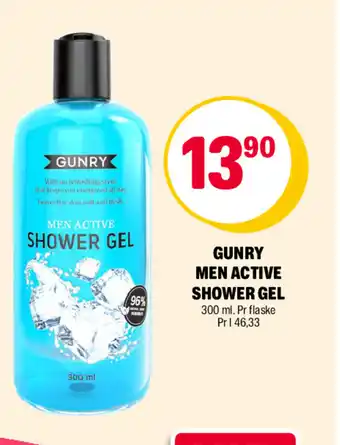 Coop Extra GUNRY MEN ACTIVE SHOWER GEL tilbud