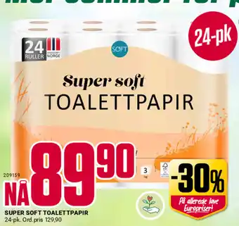 Europris SUPER SOFT TOALETTPAPIR tilbud