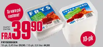 Europris FRYSEBEGER tilbud