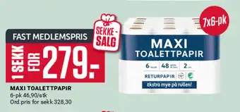 Europris MAXI TOALETTPAPIR tilbud