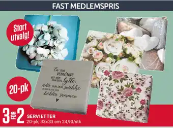 Europris SERVIETTER tilbud