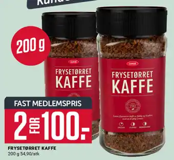 Europris FRYSETØRRET KAFFE tilbud